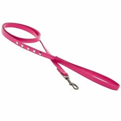 FERRIBIELLA SPA Ferribiella Collare E Guinzaglio In Pelle Con Borchie Per Cani Fuxia -Alimentazione negozio 4933