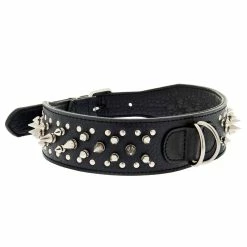 FERRIBIELLA SPA Ferribiella Collare In Pelle Con Borchie A Punta Per Cani Nero