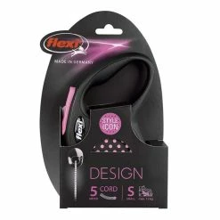 Flexi Guinzaglio Design Corda Rosa -Alimentazione negozio 5676