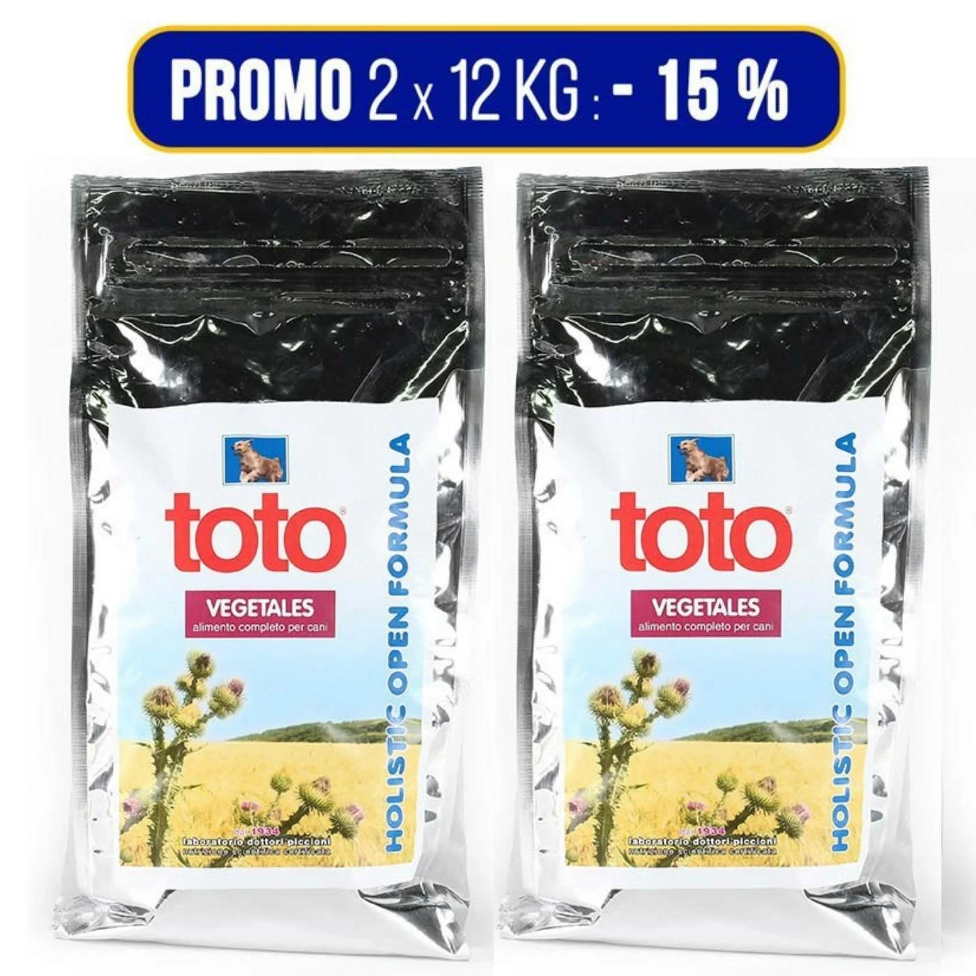 PROMO 2x12Kg Toto Holistic Open Formula Vegetales Per Cani 3 PROMO 2x12Kg Toto Holistic Open Formula Vegetales Per Cani