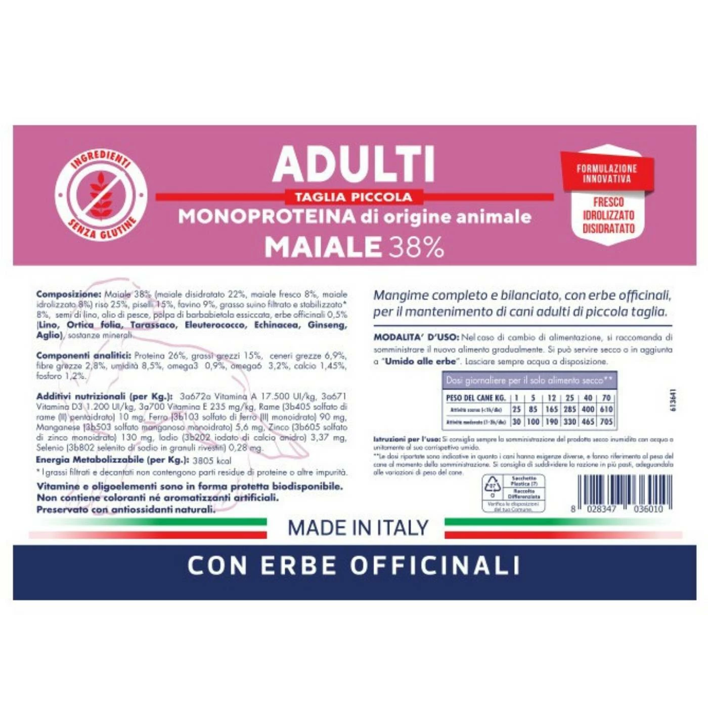 Vet Line Maiale Per Cani Adulti Di Piccola Taglia Monoproteico VetLine 4 Vet Line Maiale Per Cani Adulti Di Piccola Taglia Monoproteico VetLine - immagine 2