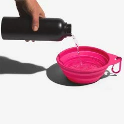 Zee.Dog Go Bowl Ciotola Pieghevole Da Viaggio Singola Per Animali Rosa -Alimentazione negozio 7591