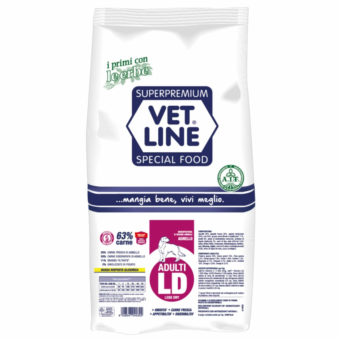 Vet Line Linea LD Agnello Per Cani Adulti Vetline 3 Vet Line Linea LD Agnello Per Cani Adulti Vetline
