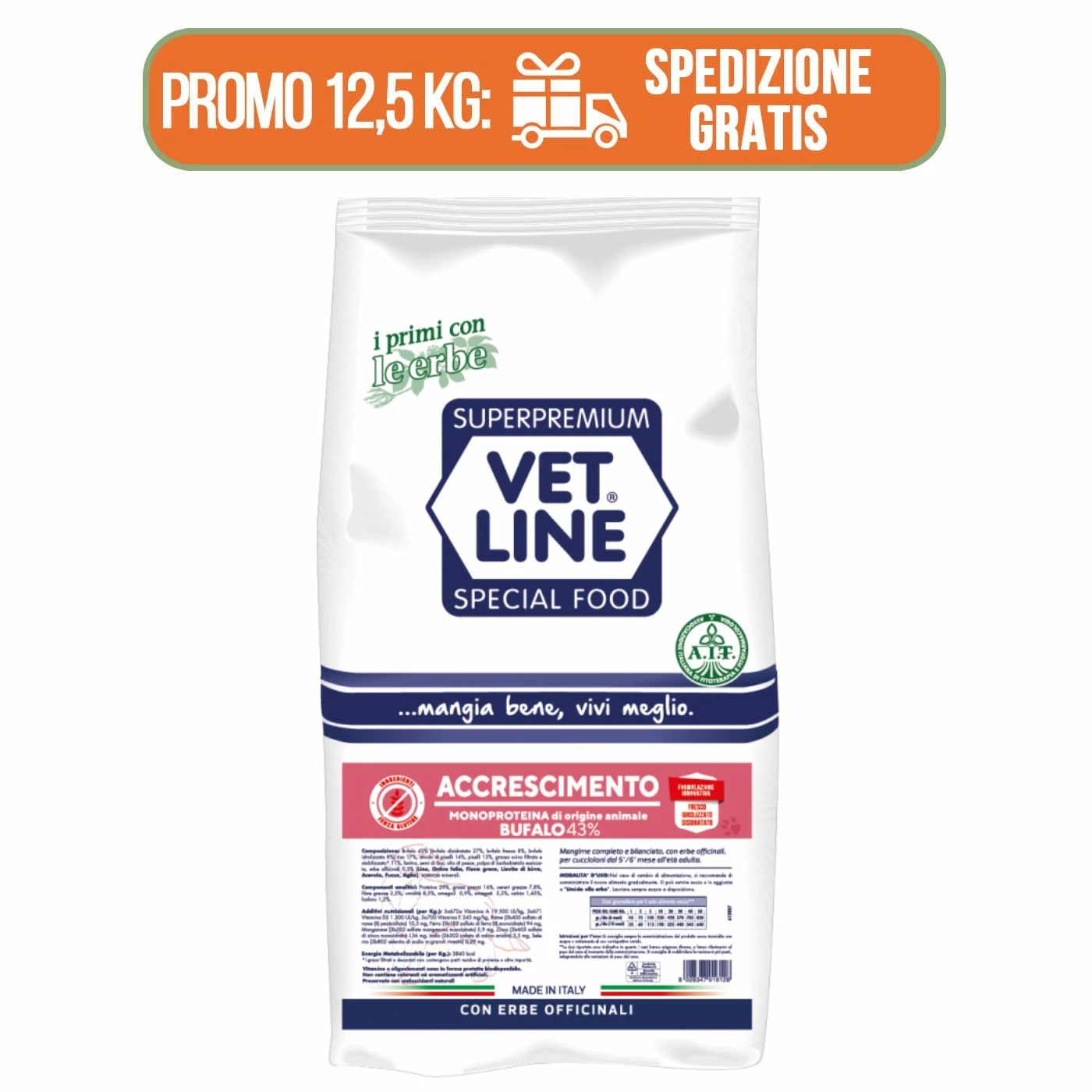 Vet Line Accrescimento Bufalo Per Cuccioli Monoproteico VetLine 3 Vet Line Accrescimento Bufalo Per Cuccioli Monoproteico VetLine