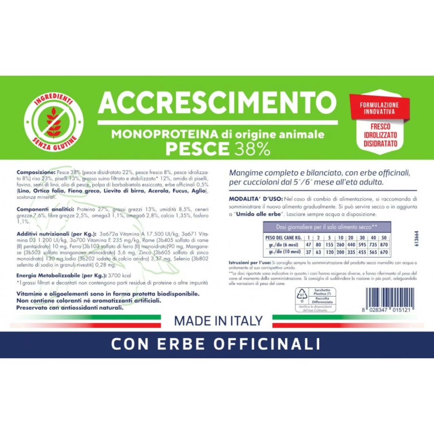 Vet Line Accrescimento Pesce Per Cuccioli Monoproteico VetLine 5 Vet Line Accrescimento Pesce Per Cuccioli Monoproteico VetLine - immagine 3