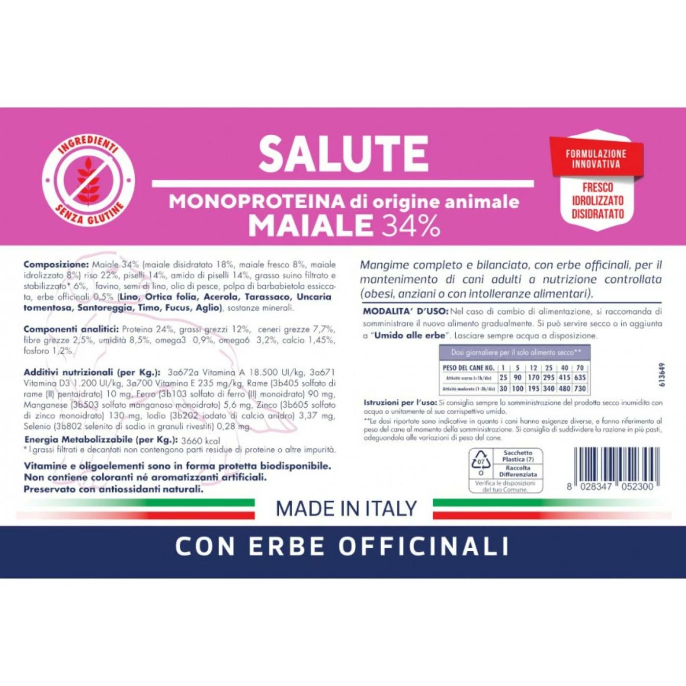Vet Line Linea Salute Maiale Per Cani Adulti VetLine 4 Vet Line Linea Salute Maiale Per Cani Adulti VetLine - immagine 2