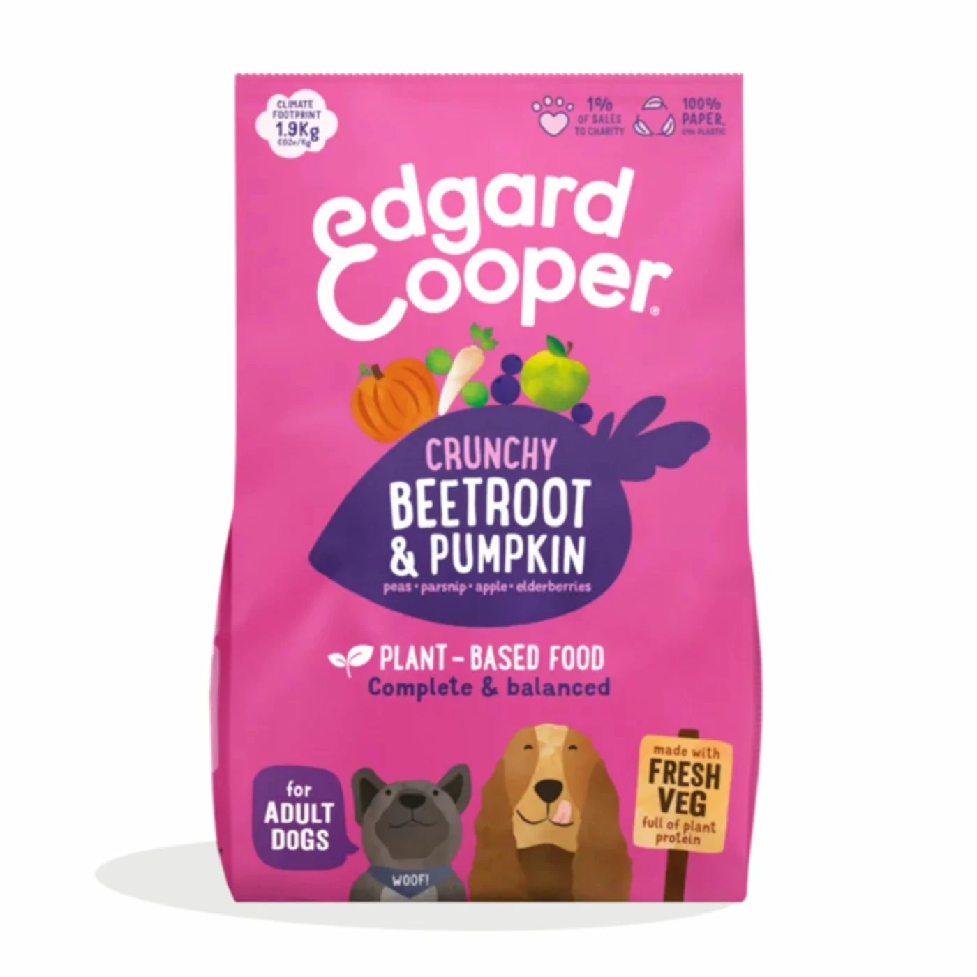 Edgard & Cooper Edgard & Cooper Crocchette Vegetali Barbabietola E Zucca Per Cani Adulti 3 Edgard & Cooper Edgard & Cooper Crocchette Vegetali Barbabietola E Zucca Per Cani Adulti