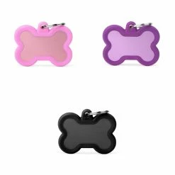 MyFamily Medaglietta Per Cani Personalizzabile Hushtag Osso Alluminio