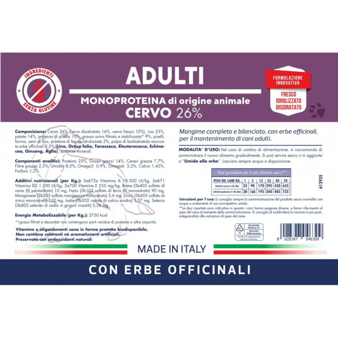 Vet Line Cervo Per Cani Adulti Monoproteico VetLine 5 Vet Line Cervo Per Cani Adulti Monoproteico VetLine - immagine 3