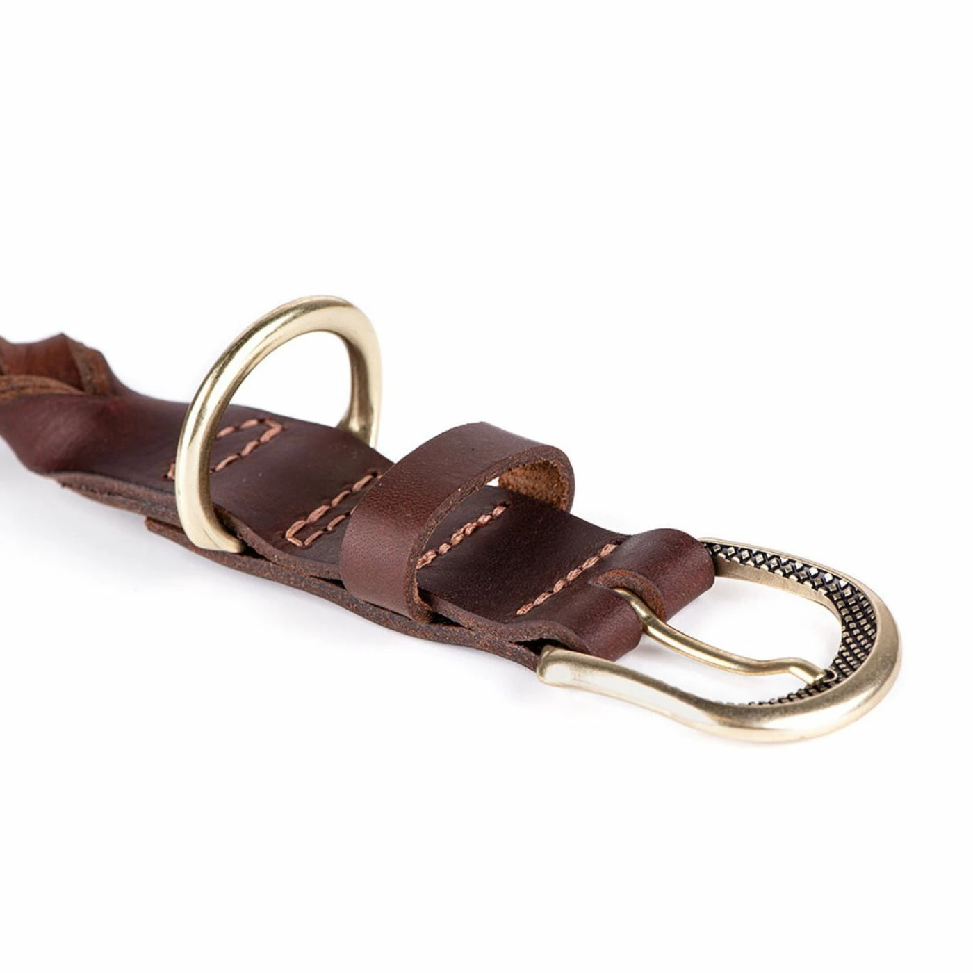 MyFamily Collare Ascot In Cuoio Ingrassato Marrone Per Cani 4 MyFamily Collare Ascot In Cuoio Ingrassato Marrone Per Cani - immagine 2