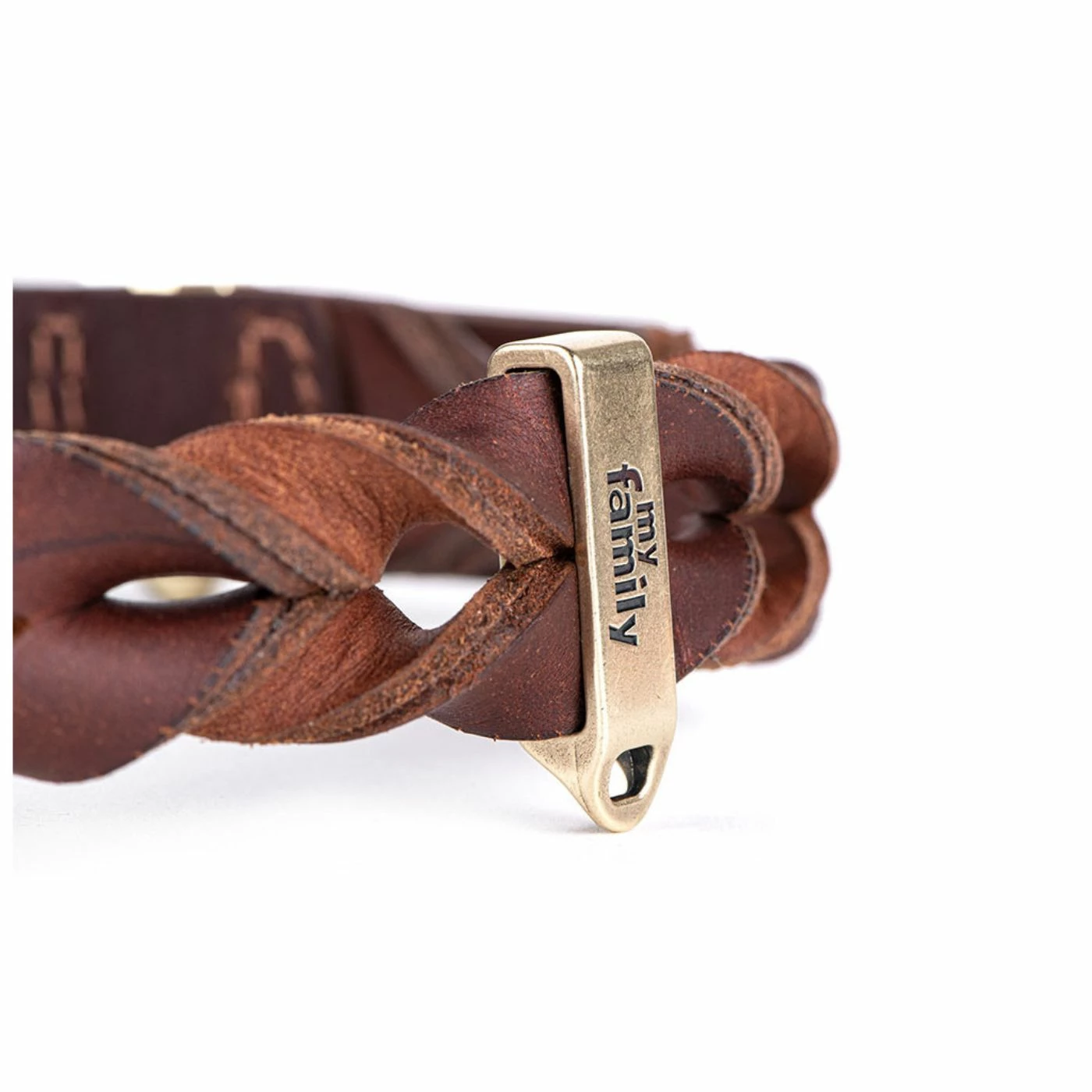 MyFamily Collare Ascot In Cuoio Ingrassato Marrone Per Cani 5 MyFamily Collare Ascot In Cuoio Ingrassato Marrone Per Cani - immagine 3