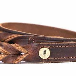 MyFamily Guinzaglio Ascot In Cuoio Ingrassato Marrone 2,2x180cm -Alimentazione negozio 8862