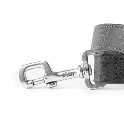 MyFamily Guinzaglio Royal Ricamo Corona King Similpelle Grigio E Nero 2,2x110cm -Alimentazione negozio 8877