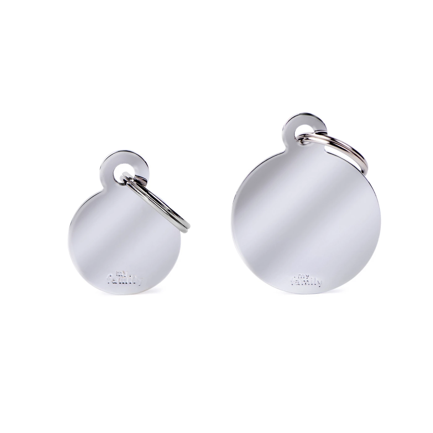 MyFamily Medaglietta Per Cani Personalizzabile Cerchio Basic Ottone Cromato 3 MyFamily Medaglietta Per Cani Personalizzabile Cerchio Basic Ottone Cromato