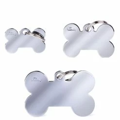 MyFamily Medaglietta Per Cani Personalizzabile Osso Basic Ottone Cromato