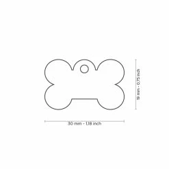 MyFamily Medaglietta Per Cani Personalizzabile Osso Basic Ottone Cromato -Alimentazione negozio 8930 1