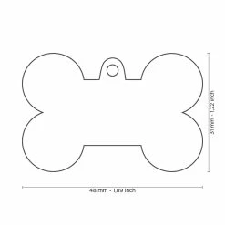 MyFamily Medaglietta Per Cani Personalizzabile Osso Style Pied De Poule Nero -Alimentazione negozio 8988