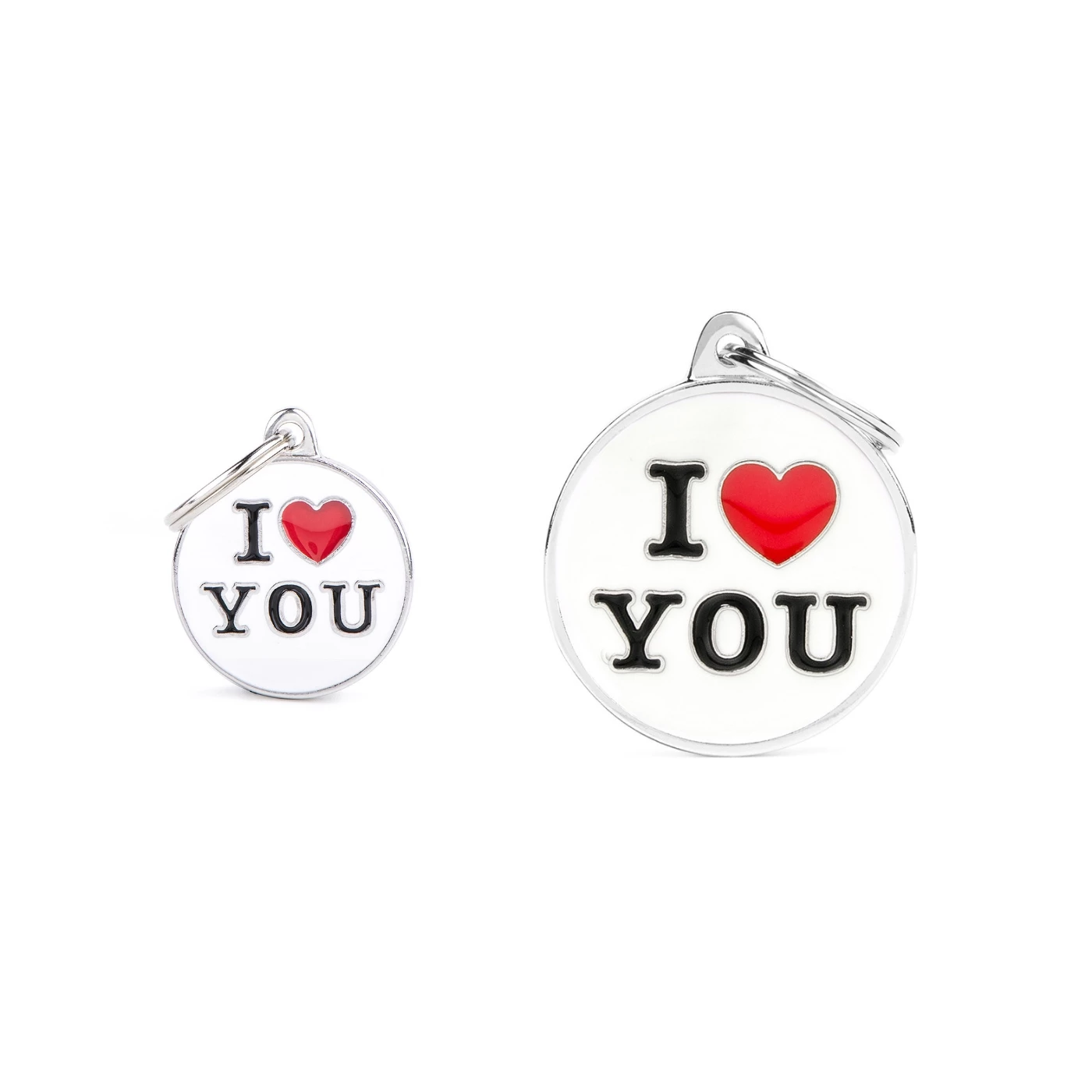 MyFamily Medaglietta Per Cani Personalizzabile Cerchio I Love You 3 MyFamily Medaglietta Per Cani Personalizzabile Cerchio I Love You