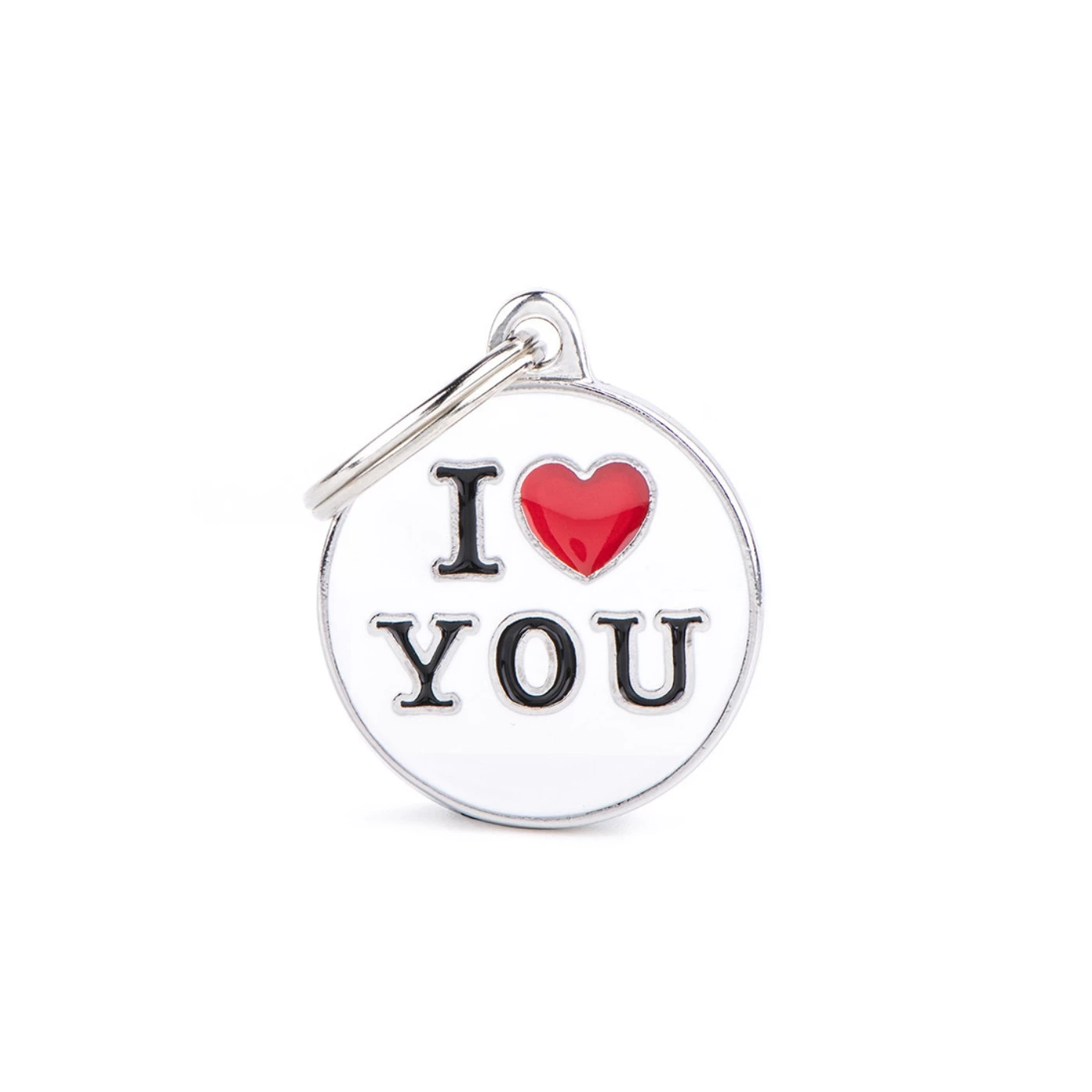 MyFamily Medaglietta Per Cani Personalizzabile Cerchio I Love You 4 MyFamily Medaglietta Per Cani Personalizzabile Cerchio I Love You - immagine 2