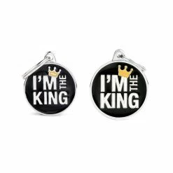 MyFamily Medaglietta Per Cani Personalizzabile Cerchio I’m The King