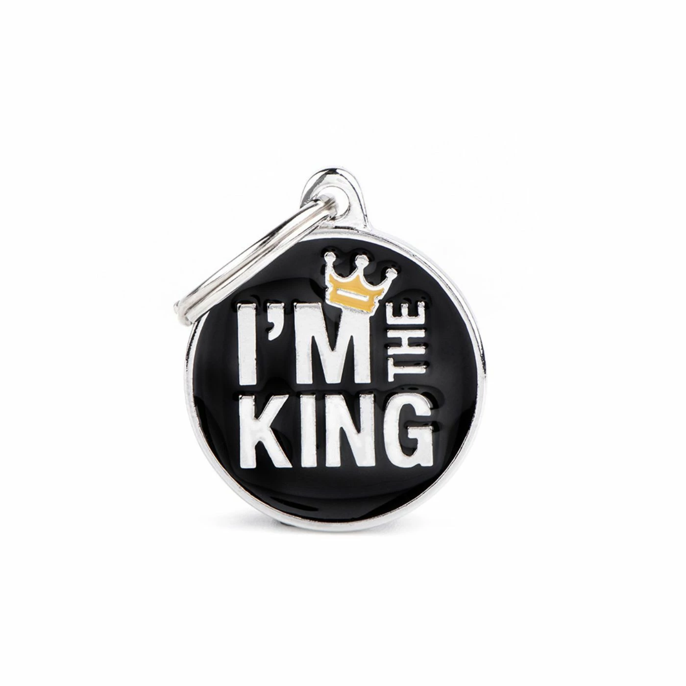 MyFamily Medaglietta Per Cani Personalizzabile Cerchio I’m The King 4 MyFamily Medaglietta Per Cani Personalizzabile Cerchio I’m The King - immagine 2