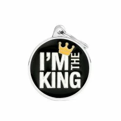 MyFamily Medaglietta Per Cani Personalizzabile Cerchio I’m The King -Alimentazione negozio 9009 2