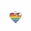 MyFamily Medaglietta Per Cani Personalizzabile Cuore Rainbow -Alimentazione negozio 9016