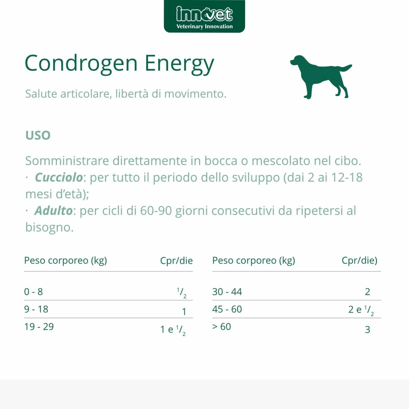 Innovet Condrogen® Energy Integratore Per Cani 9 Innovet Condrogen® Energy Integratore Per Cani - immagine 7
