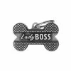 MyFamily Medaglietta Per Cani Personalizzabile Osso Bronx Lady Boss Argento Antico -Alimentazione negozio 9078 1