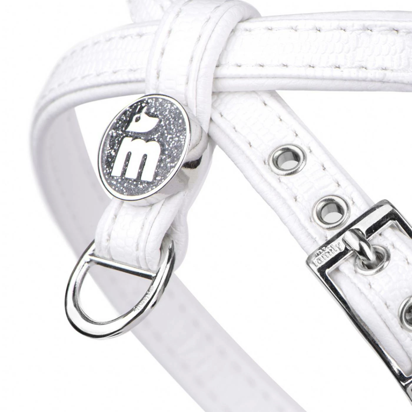 MyFamily Pettorina Saint Tropez In Similpelle Bianco Per Cani 4 MyFamily Pettorina Saint Tropez In Similpelle Bianco Per Cani - immagine 2