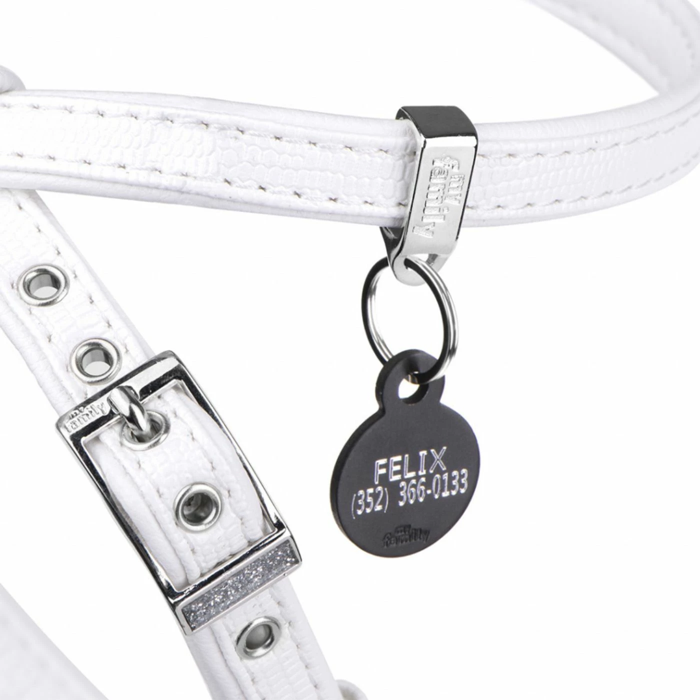 MyFamily Pettorina Saint Tropez In Similpelle Bianco Per Cani 5 MyFamily Pettorina Saint Tropez In Similpelle Bianco Per Cani - immagine 3