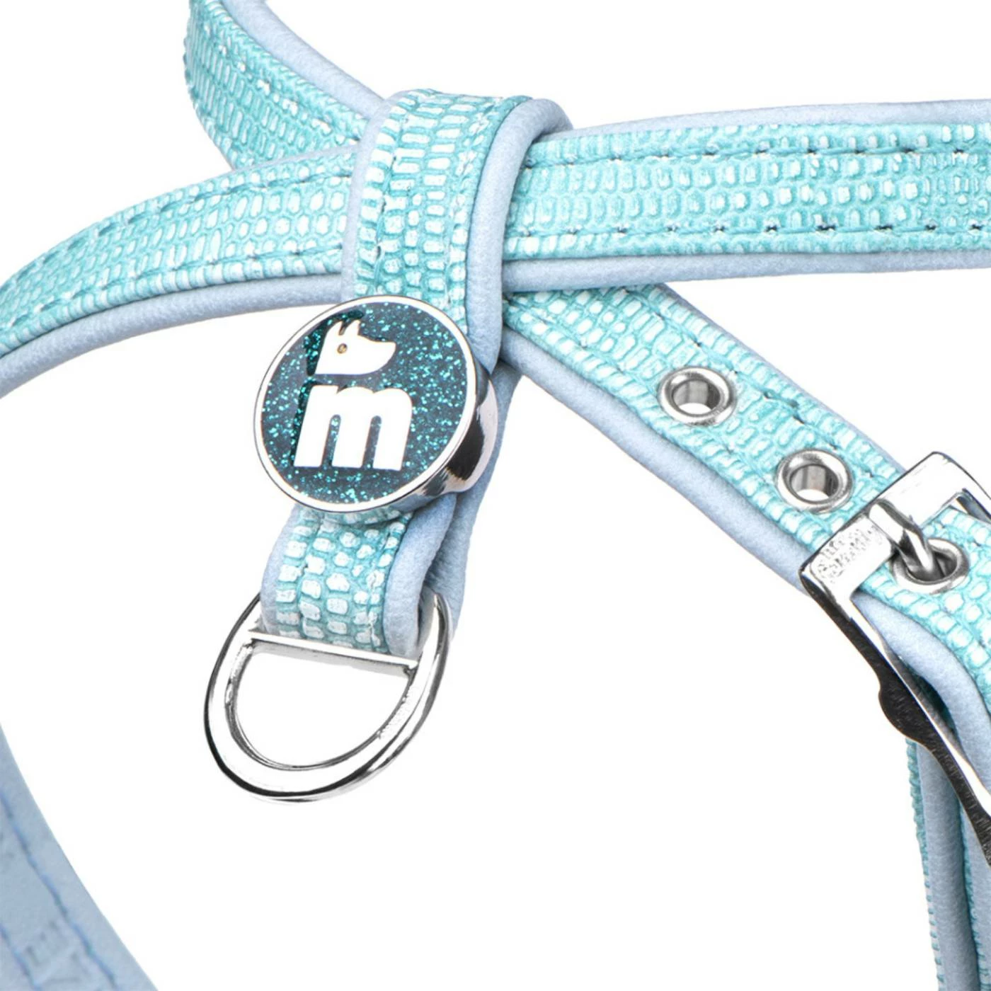 MyFamily Pettorina Saint Tropez In Similpelle Turchese Per Cani 4 MyFamily Pettorina Saint Tropez In Similpelle Turchese Per Cani - immagine 2