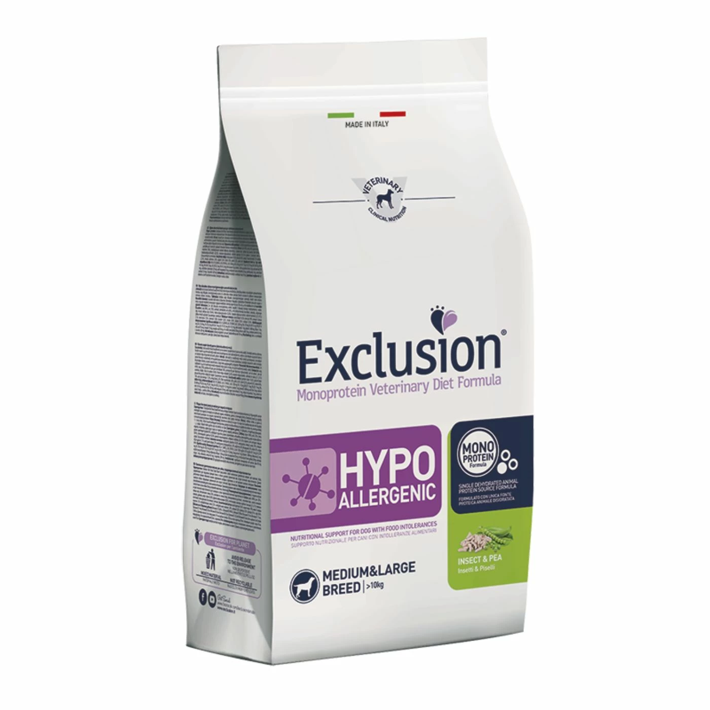Exclusion Diet Hypoallergenic Medium Large Insetti E Piselli Monoproteico Per Cani 3 Exclusion Diet Hypoallergenic Medium Large Insetti E Piselli Monoproteico Per Cani
