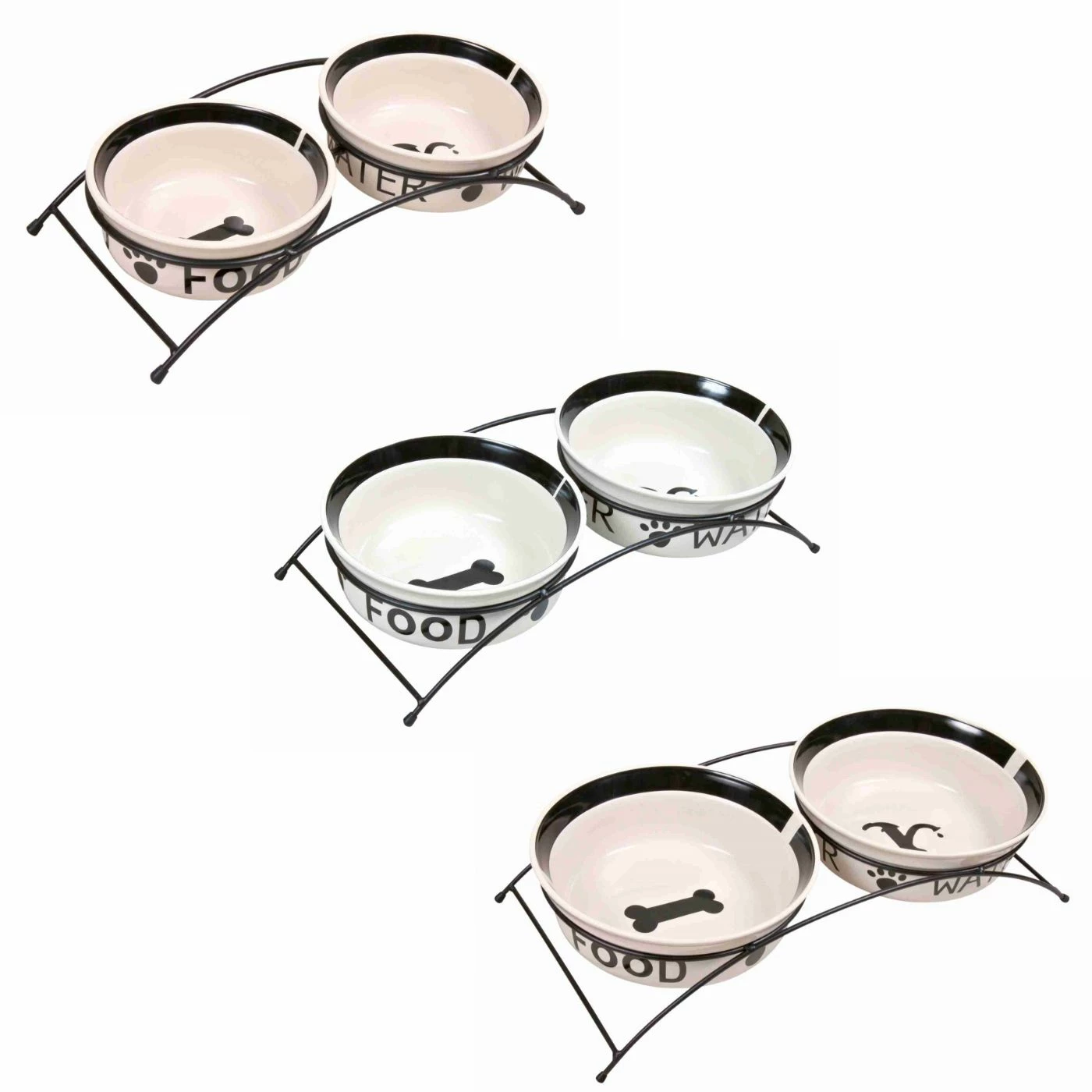 Trixie Set Di Ciotole In Ceramica Con Supporto Per Cani 3 Trixie Set Di Ciotole In Ceramica Con Supporto Per Cani