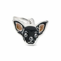 MyFamily Medaglietta Per Cani Personalizzabile Chihuahua Nero Friends