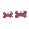 MyFamily Medaglietta Shine Per Cani Personalizzabile Osso Glitter Rosa -Alimentazione negozio 9457