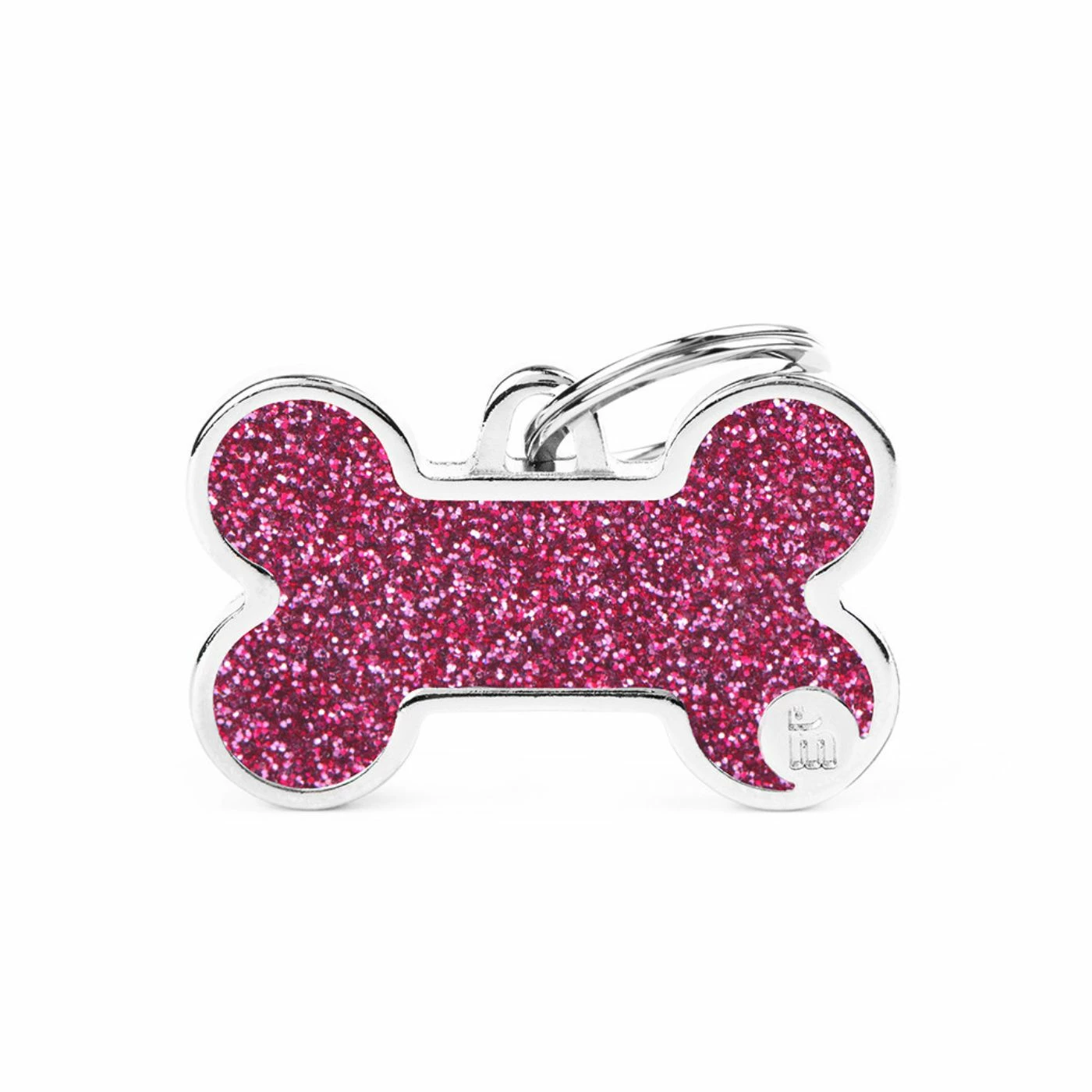 MyFamily Medaglietta Shine Per Cani Personalizzabile Osso Glitter Rosa 4 MyFamily Medaglietta Shine Per Cani Personalizzabile Osso Glitter Rosa - immagine 2