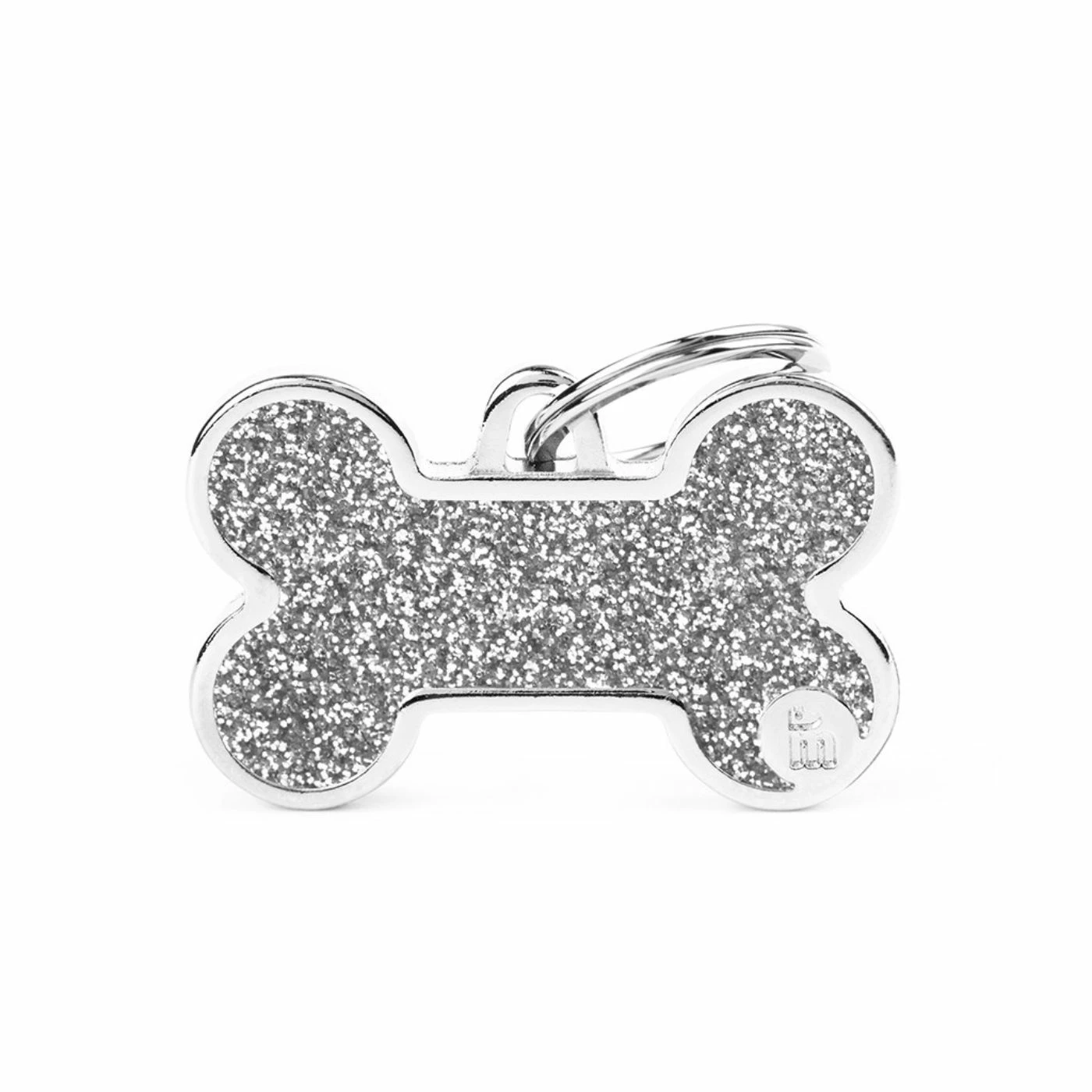MyFamily Medaglietta Shine Per Cani Personalizzabile Osso Glitter Grigio 4 MyFamily Medaglietta Shine Per Cani Personalizzabile Osso Glitter Grigio - immagine 2