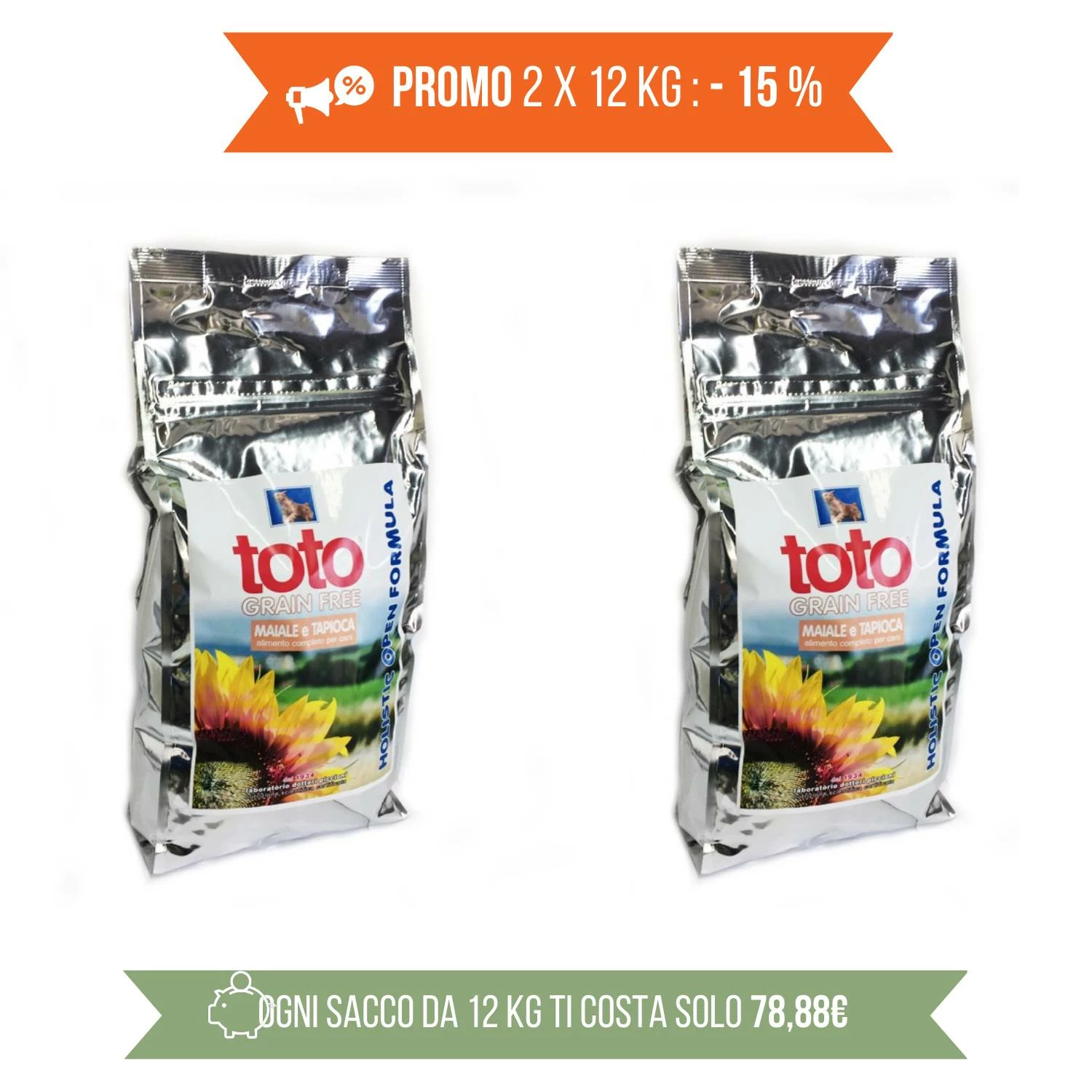 Toto Holistic Crocchette Per Cani Grain Free Maiale E Tapioca 5 Toto Holistic Crocchette Per Cani Grain Free Maiale E Tapioca - immagine 3