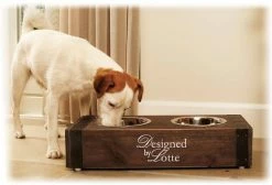 Designed By Lotte Set Pasto Brocante In Legno Per Cani